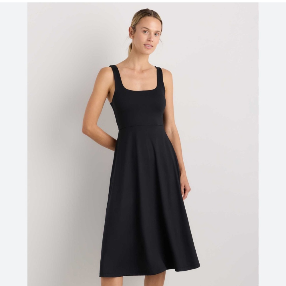 Quince Navy Square-Neck Maxi Dress - Picture 5 of 6